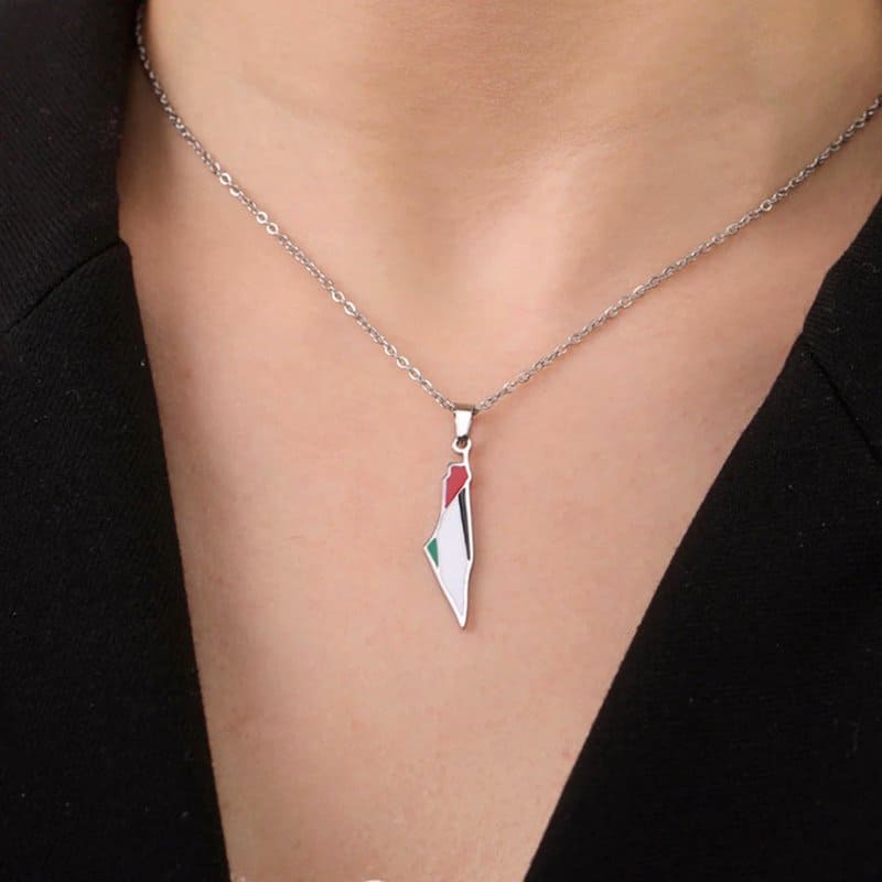 Collier Palestine acier inoxydable
