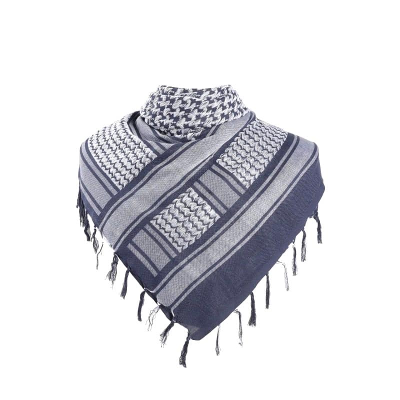 keffieh bleu et blanc
