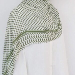 keffieh vert et blanc