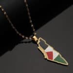 collier palestine drapeau