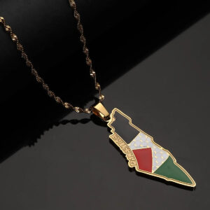 collier palestine drapeau