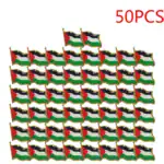 Petites épingles à boutonnière avec drapeau palestinien, lot de 50 pièces, décoration patriotique, accessoire de manifestation ou fête, souvenir de Palestine, symbole d'identité palestinienne.