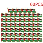 Drapeaux de la Palestine en pin's, collection de 60 pièces, accessoires de mode et souvenirs palestiniens, idéaux pour montrer votre soutien à la Palestine.