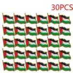 Drapeau de Palestine en pin's, lot de 30 pièces, symbole de soutien et de solidarité pour la Palestine, idéal pour collection, artisanat ou accessoires de mode.