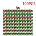 1. Drapeaux palestiniens en pinces à collectionner, lot de 100 pièces, décoration pour événements et manifestations.