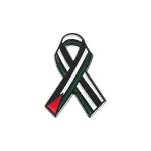 Ruban noir, blanc, vert, rouge symbole de solidarité palestinienne, accessoire mode Boutique Palestine.