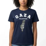 Free Gaza T Shirt – coloris bleu marine