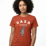 Free Gaza T Shirt – coloris rouge