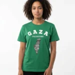 Free Gaza T Shirt – coloris vert