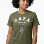 Free Gaza T Shirt – coloris vert kaki