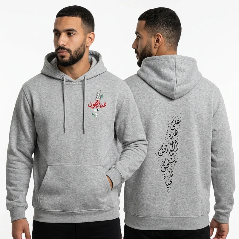 Pull Carte Palestine – coloris gris