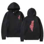 Pull Noir Et Rouge Homme Palestine – Noir