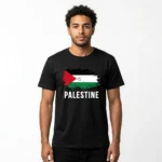 T Shirt Drapeau Palestine – coloris noir
